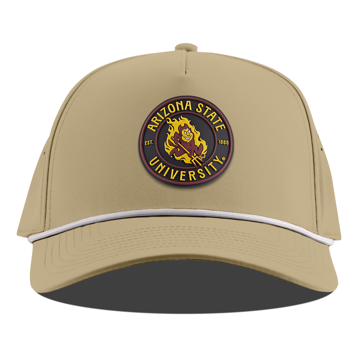 Arizona State University "Sparky's Legacy Dark" Curved 5 Panel Rope Desert