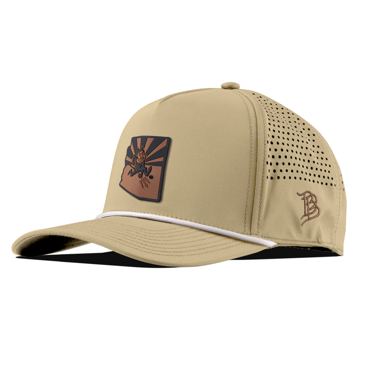 Arizona State University "Sun Devil State" Curved 5 Panel Rope Desert/White