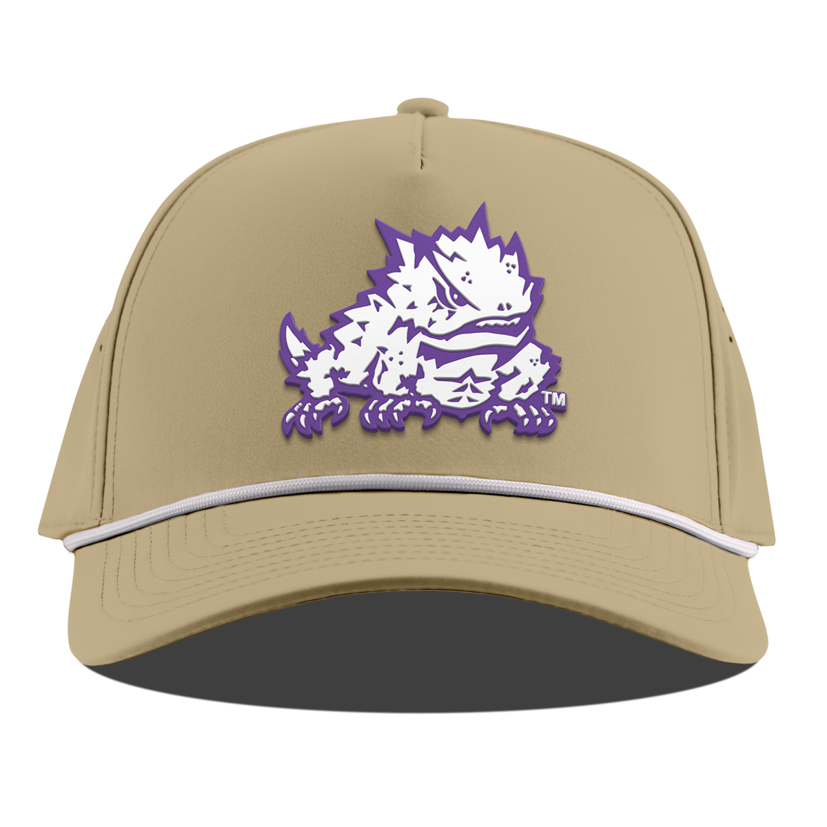 Texas Christian University "TCU Team Logo" Curved 5 Panel Rope Desert