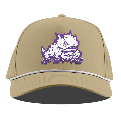 Texas Christian University "TCU Team Logo" Curved 5 Panel Rope Desert