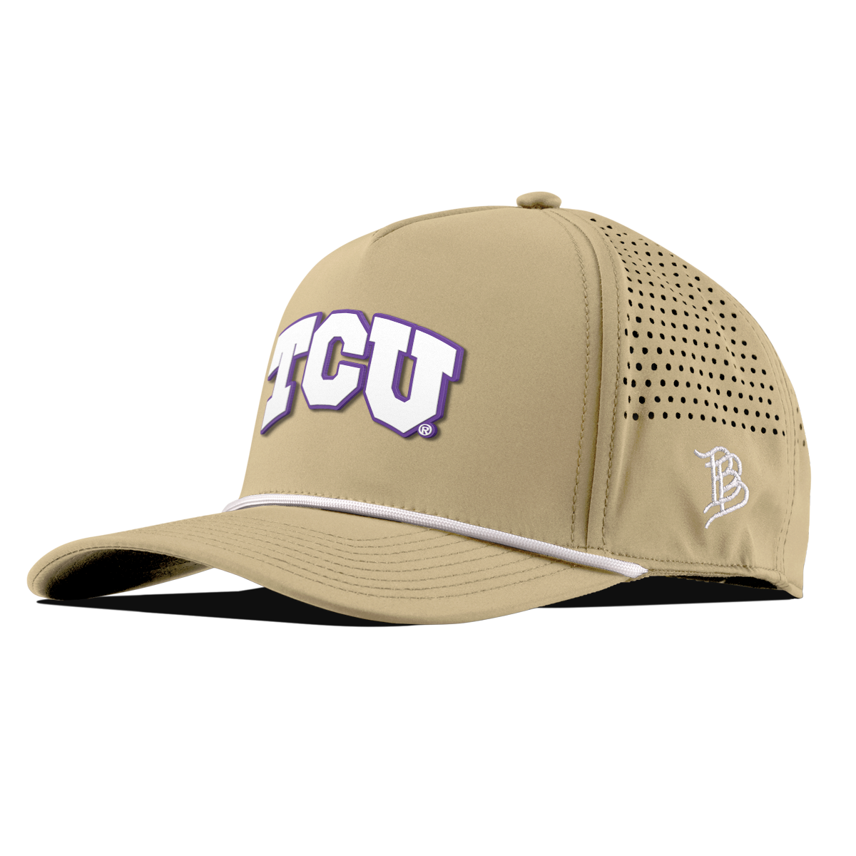 Texas Christian University "TCU Block" Curved 5 Panel Rope Desert