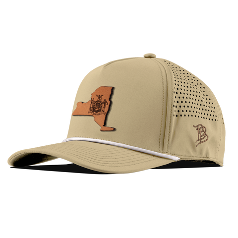 New York 11 Curved 5 Panel Rope Desert/White