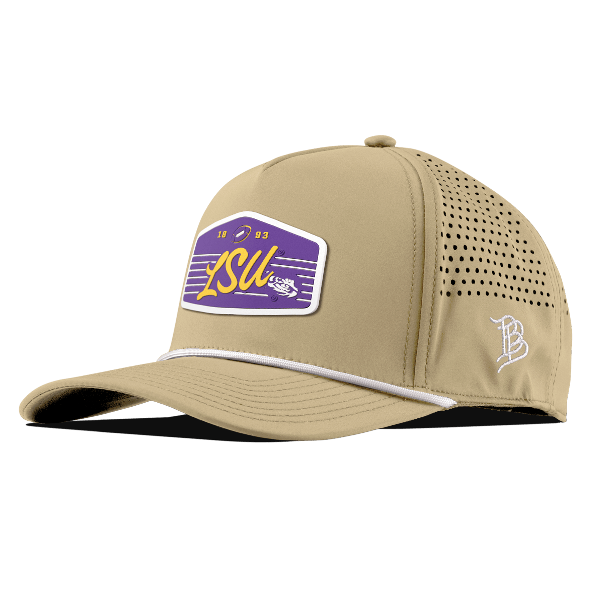 Louisiana State University "Tigers Football" Curved 5 Panel Rope Desert