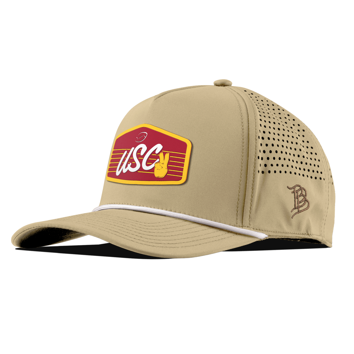 University of Southern California "Trojans Football" Curved 5 Panel Rope Desert