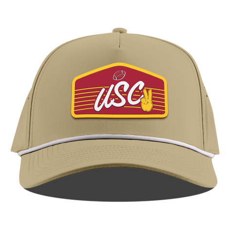 University of Southern California "Trojans Football" Curved 5 Panel Rope Desert