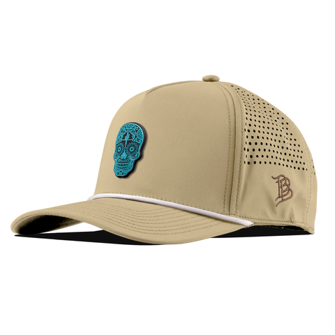 Turquoise Skull PVC Curved 5 Panel Rope Desert