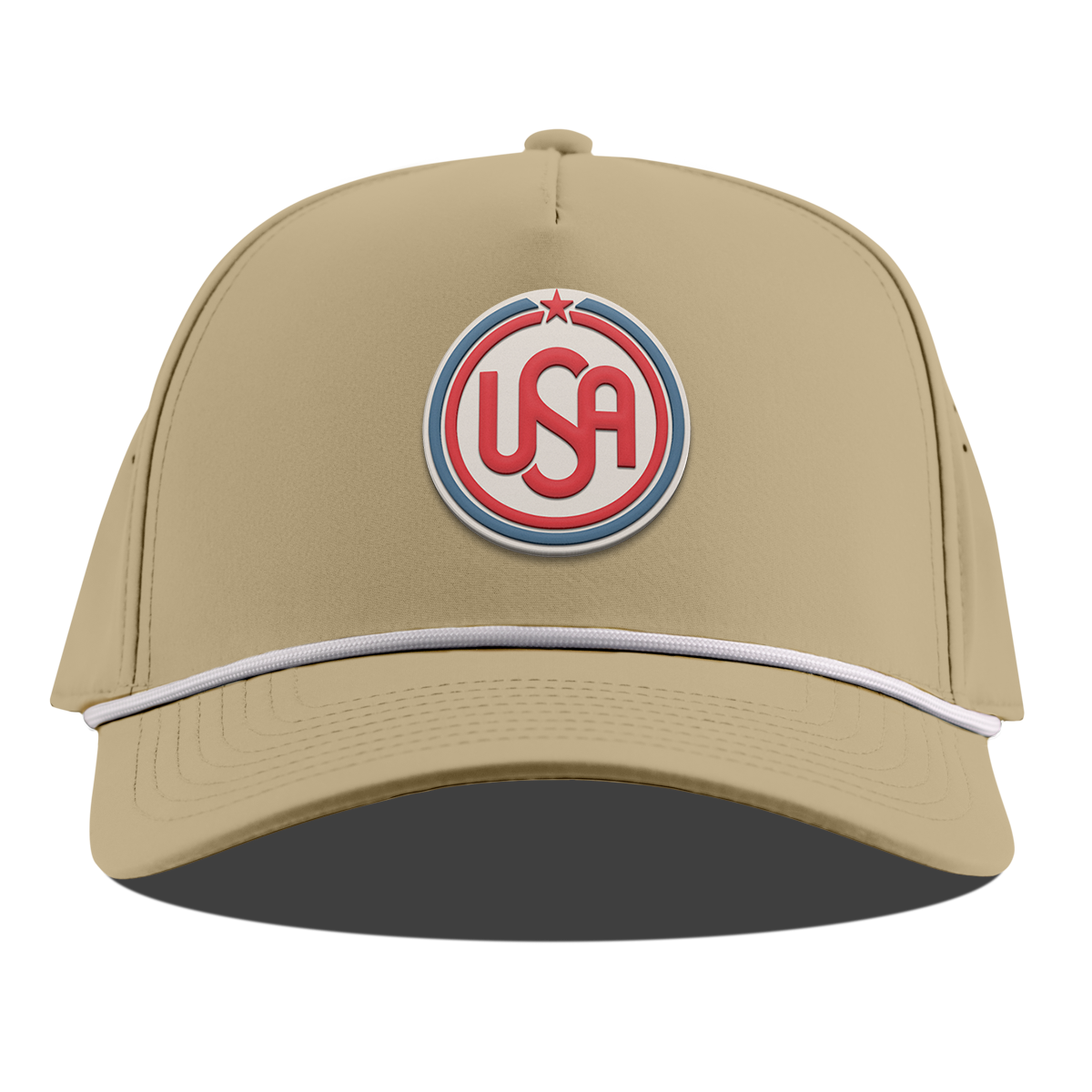 USA Icon Curved 5 Panel Rope Desert