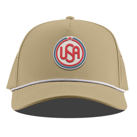 USA Icon Curved 5 Panel Rope Desert