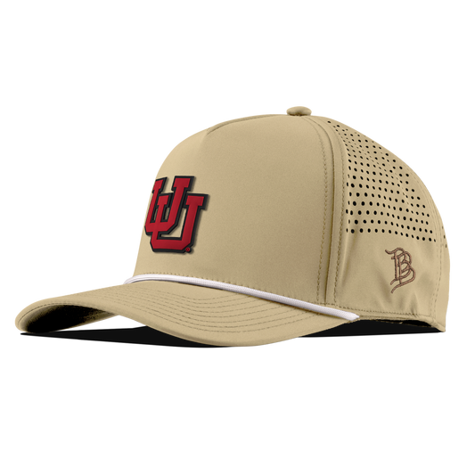 University of Utah "Utah Block" Curved 5 Panel Rope Desert/White