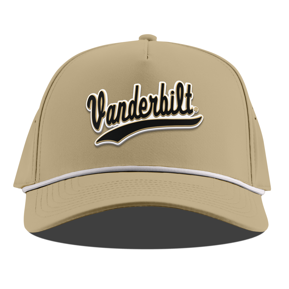 Vanderbilt University "Vanderbilt Script" Curved 5 Panel Rope Desert
