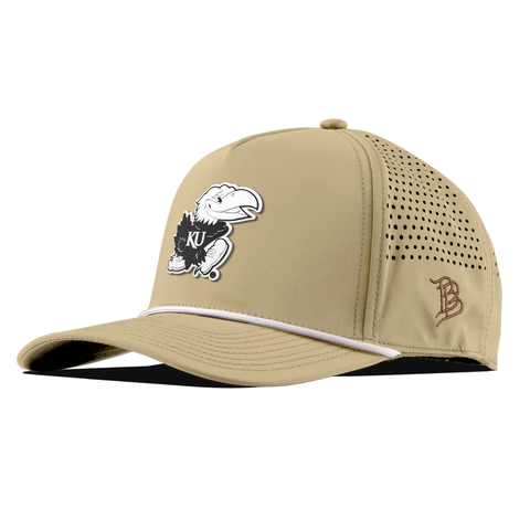 University of Kansas "Vintage Jayhawk" Curved 5 Panel Rope Desert