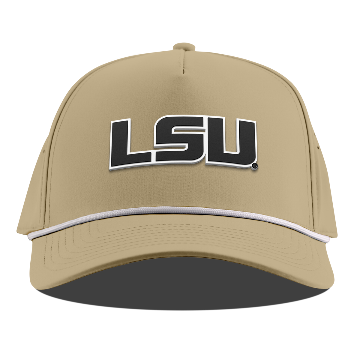 Louisiana State University "Vintage LSU Block" Curved 5 Panel Rope Desert