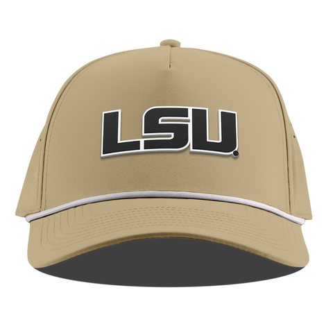 Louisiana State University "Vintage LSU Block" Curved 5 Panel Rope Desert