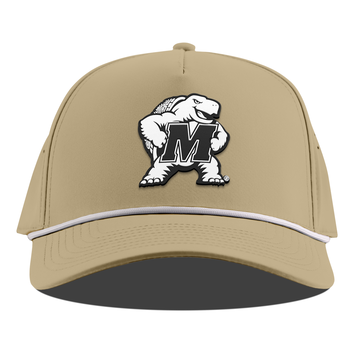 University of Maryland "Vintage Maryland Team Logo" Curved 5 Panel Rope Desert