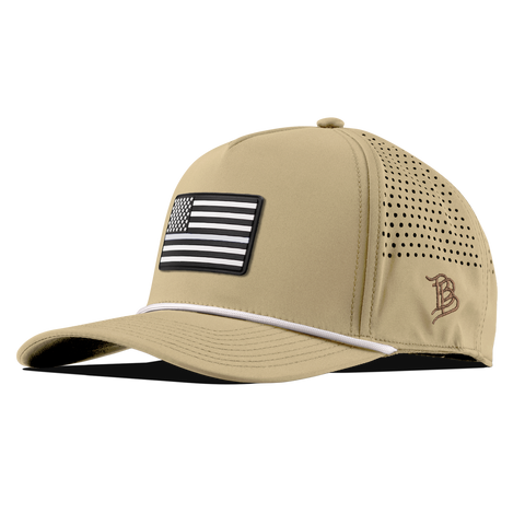 Vintage Old Glory Curved 5 Panel Performance Front Desert/White