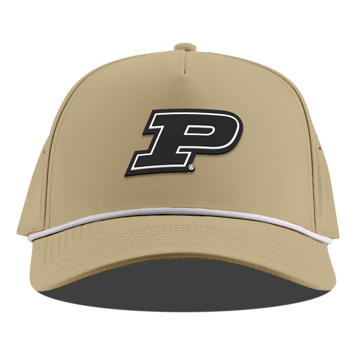 Purdue University "Vintage Purdue Team Logo" Curved 5 Panel Rope Desert