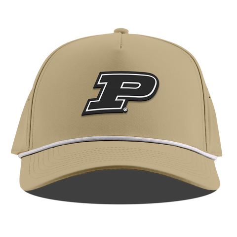 Purdue University "Vintage Purdue Team Logo" Curved 5 Panel Rope Desert