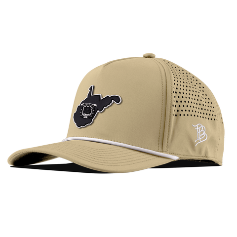 West Virginia Vintage Curved 5 Panel Rope Desert