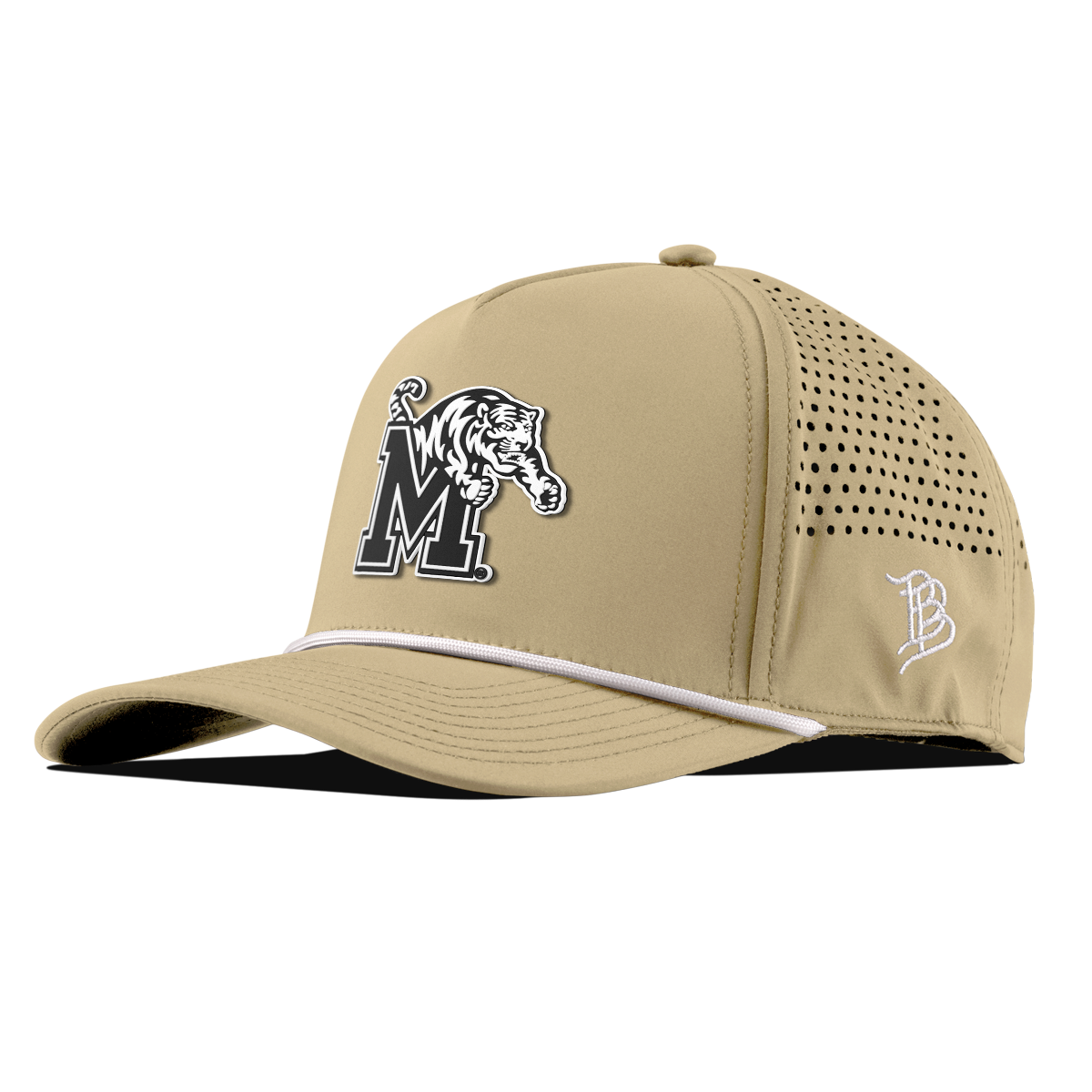 University of Memphis "Vintage Memphis Team Logo" Curved 5 Panel Rope Desert