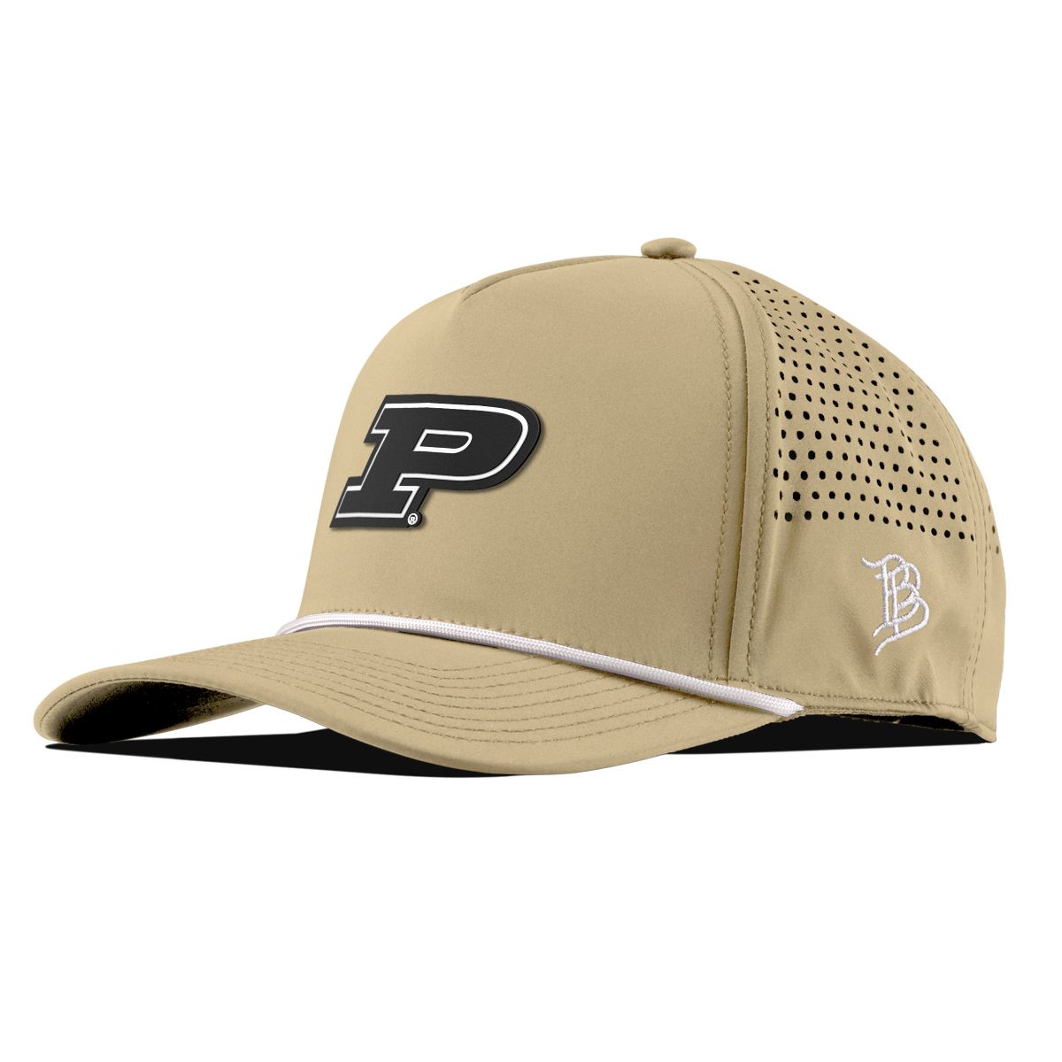 Purdue University "Vintage Purdue Block" Curved 5 Panel Rope Desert