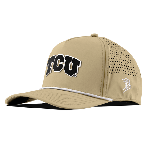 Texas Christian University "Vintage TCU Block" Curved 5 Panel Rope Desert
