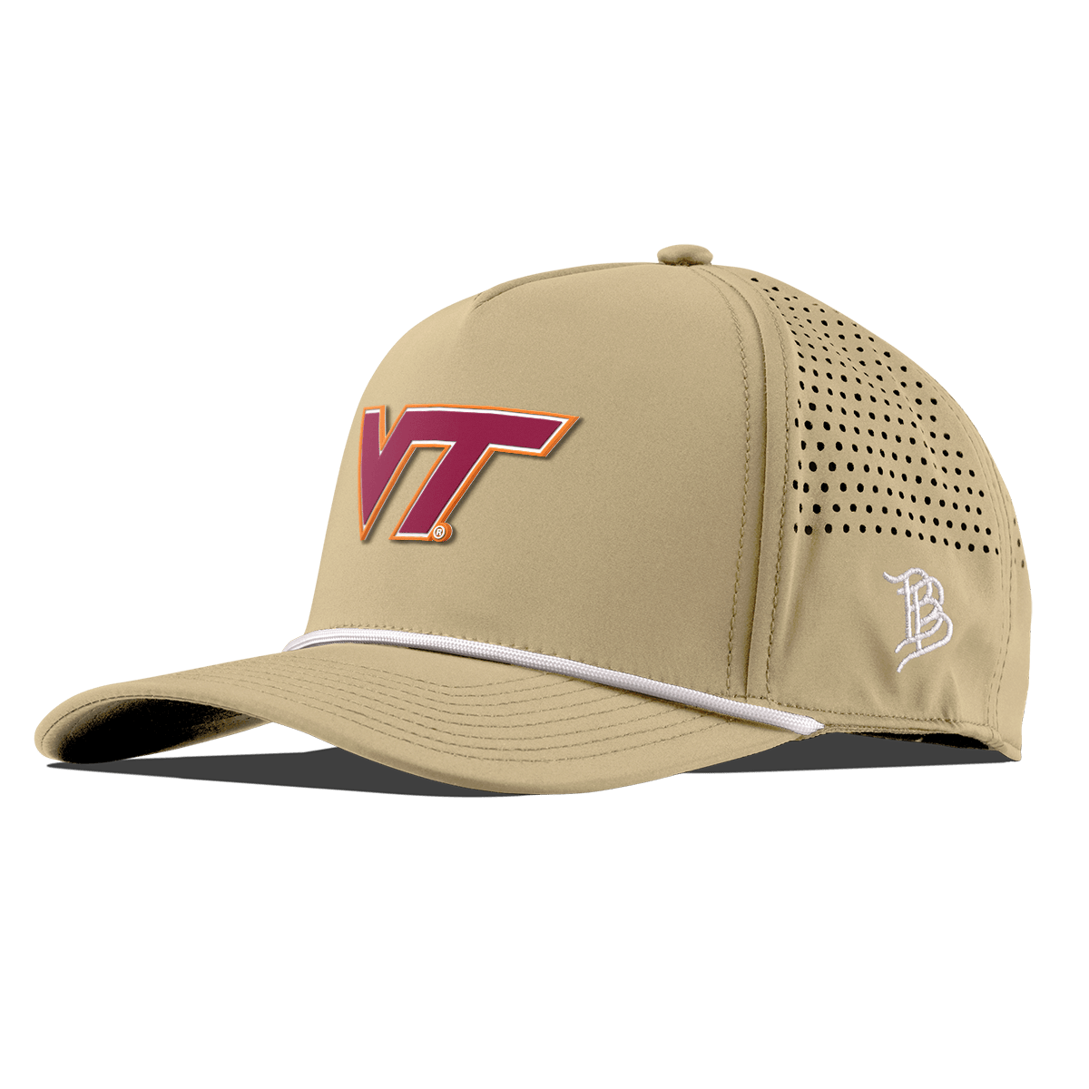 Virginia Tech University "Virginia Tech Team Logo" Curved 5 Panel Rope Desert