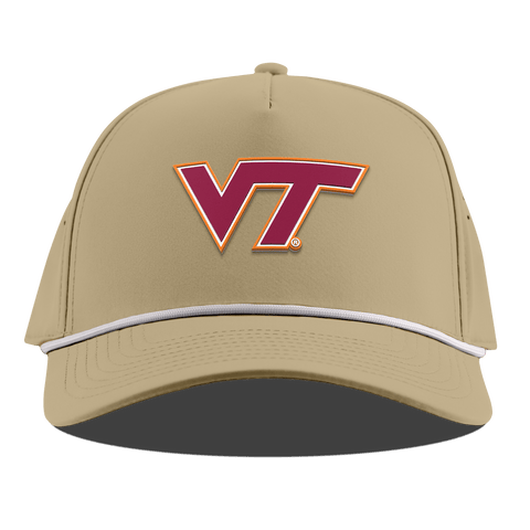 Virginia Tech University "Virginia Tech Team Logo" Curved 5 Panel Rope Desert