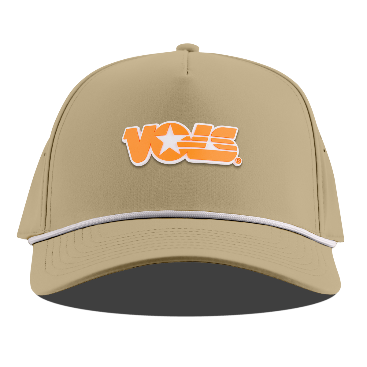 University of Tennessee "Tennessee Vols Block" Curved 5 Panel Rope Desert