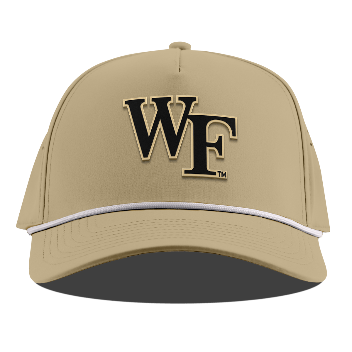 Wake Forest University "Wake Forest Block" Curved 5 Panel Rope Desert