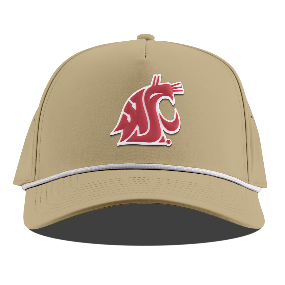 Washington State University "Washington State Team Logo" Curved 5 Panel Rope Desert