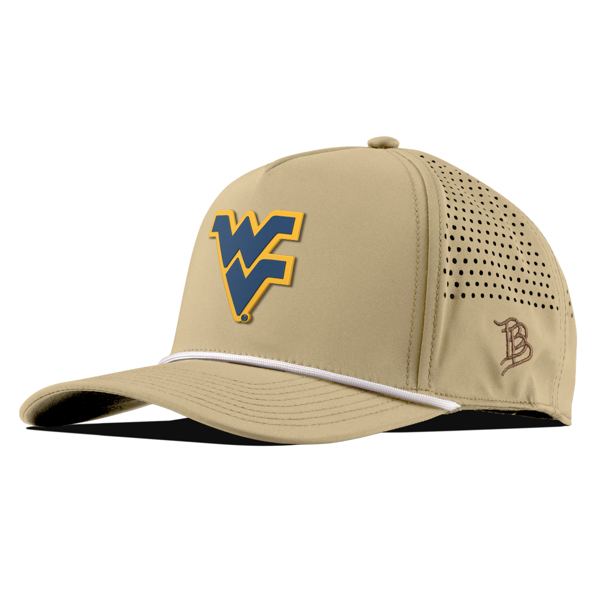 West Virginia University "West Virginia Team Logo" Curved 5 Panel Rope Desert