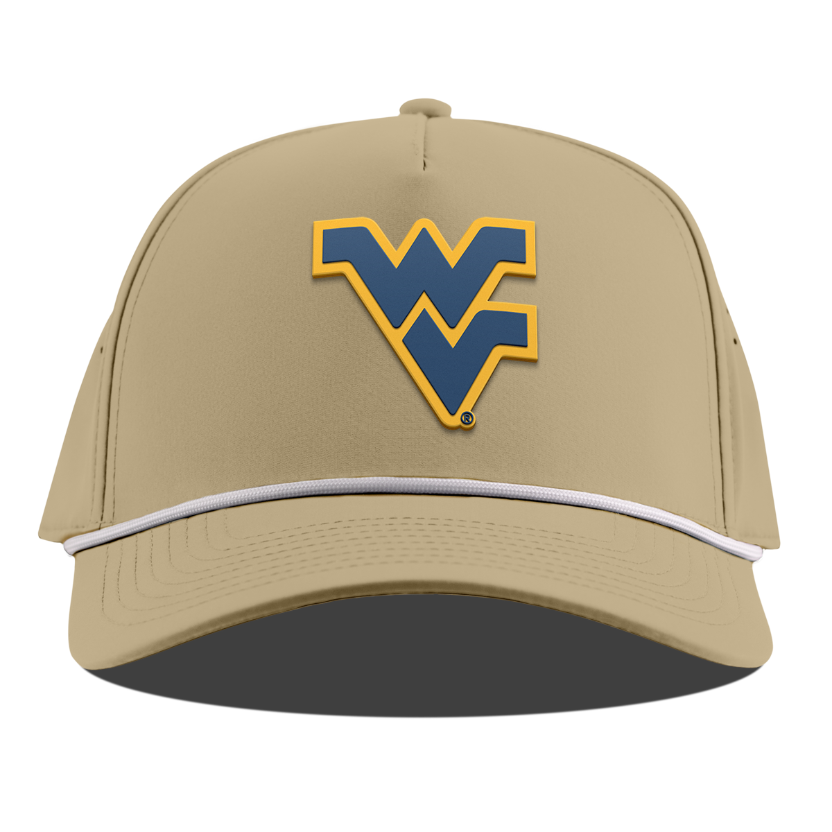 West Virginia University "West Virginia Team Logo" Curved 5 Panel Rope Desert