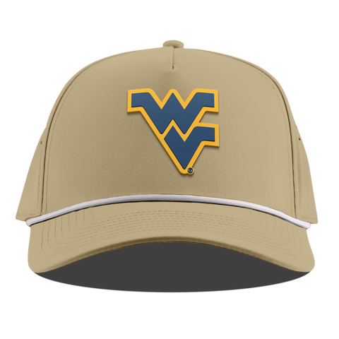 West Virginia University "West Virginia Team Logo" Curved 5 Panel Rope Desert