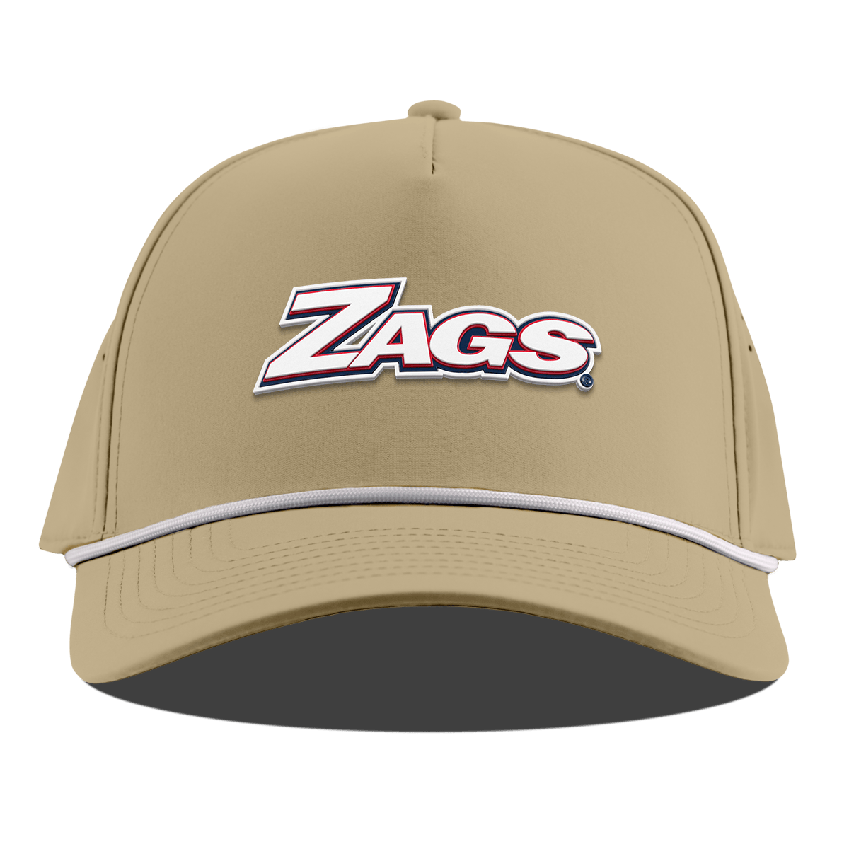 Gonzaga University "Zags Block" Curved 5 Panel Rope Desert