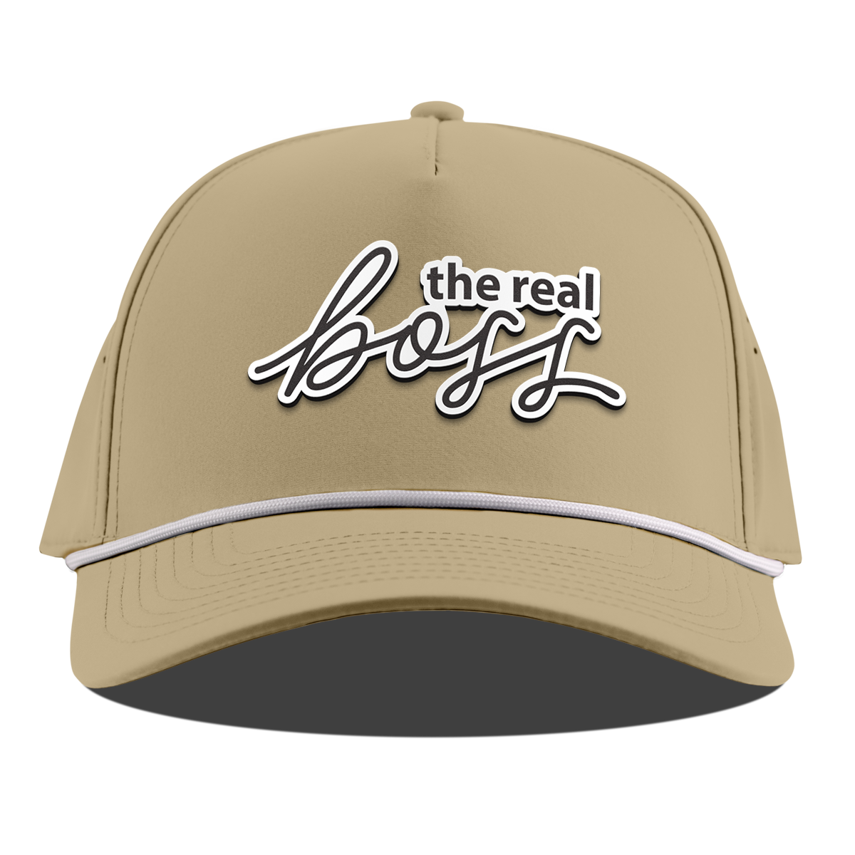 The Real Boss Curved 5 Panel Rope Desert