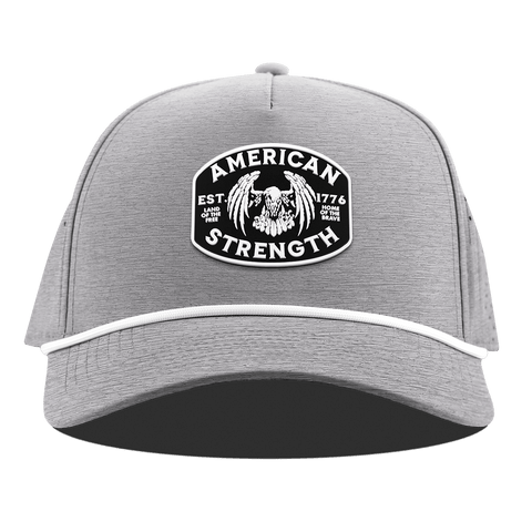 American Strength Curved 5 Panel Rope Heather Gray