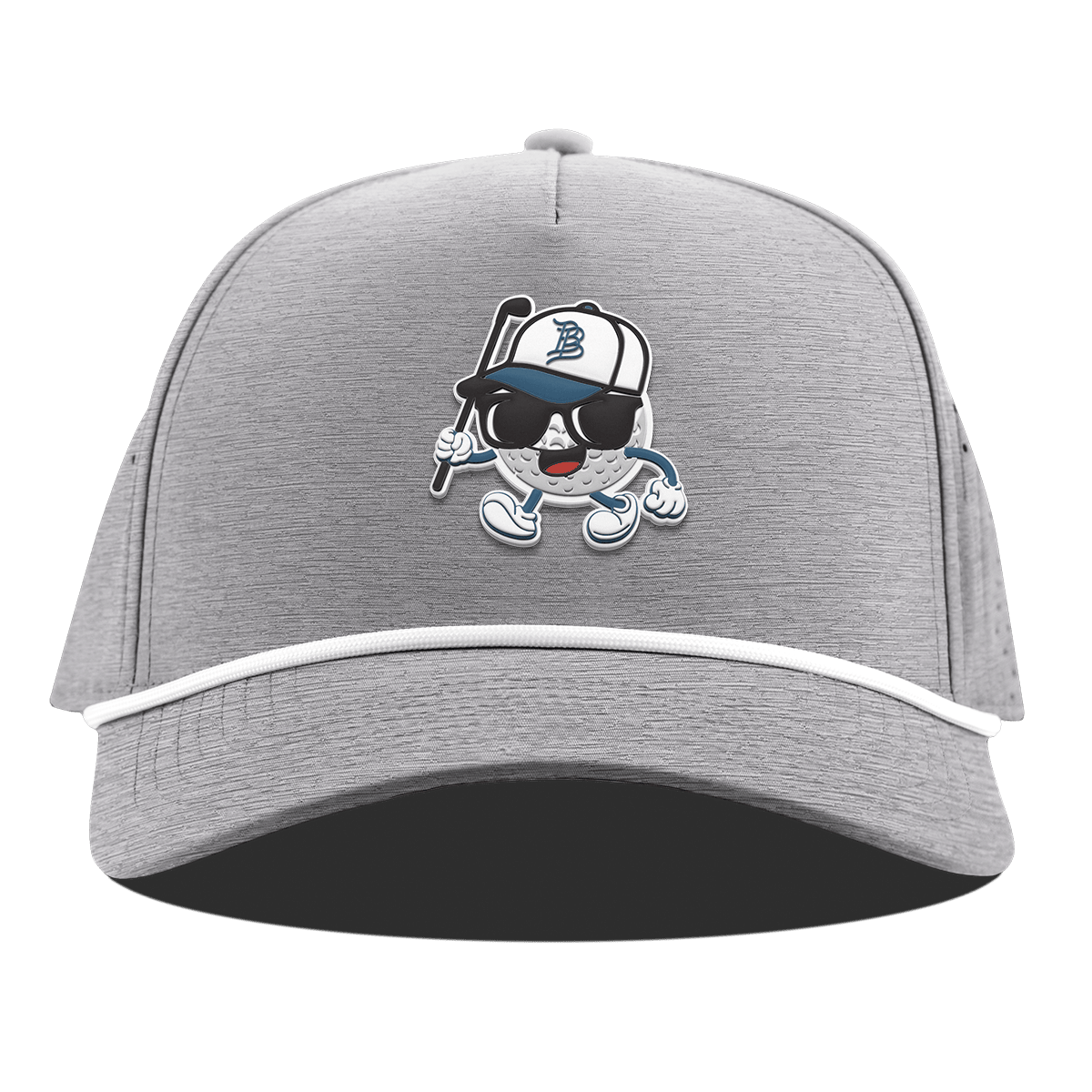 Bump 'n Run Curved 5 Panel Rope Heather Gray