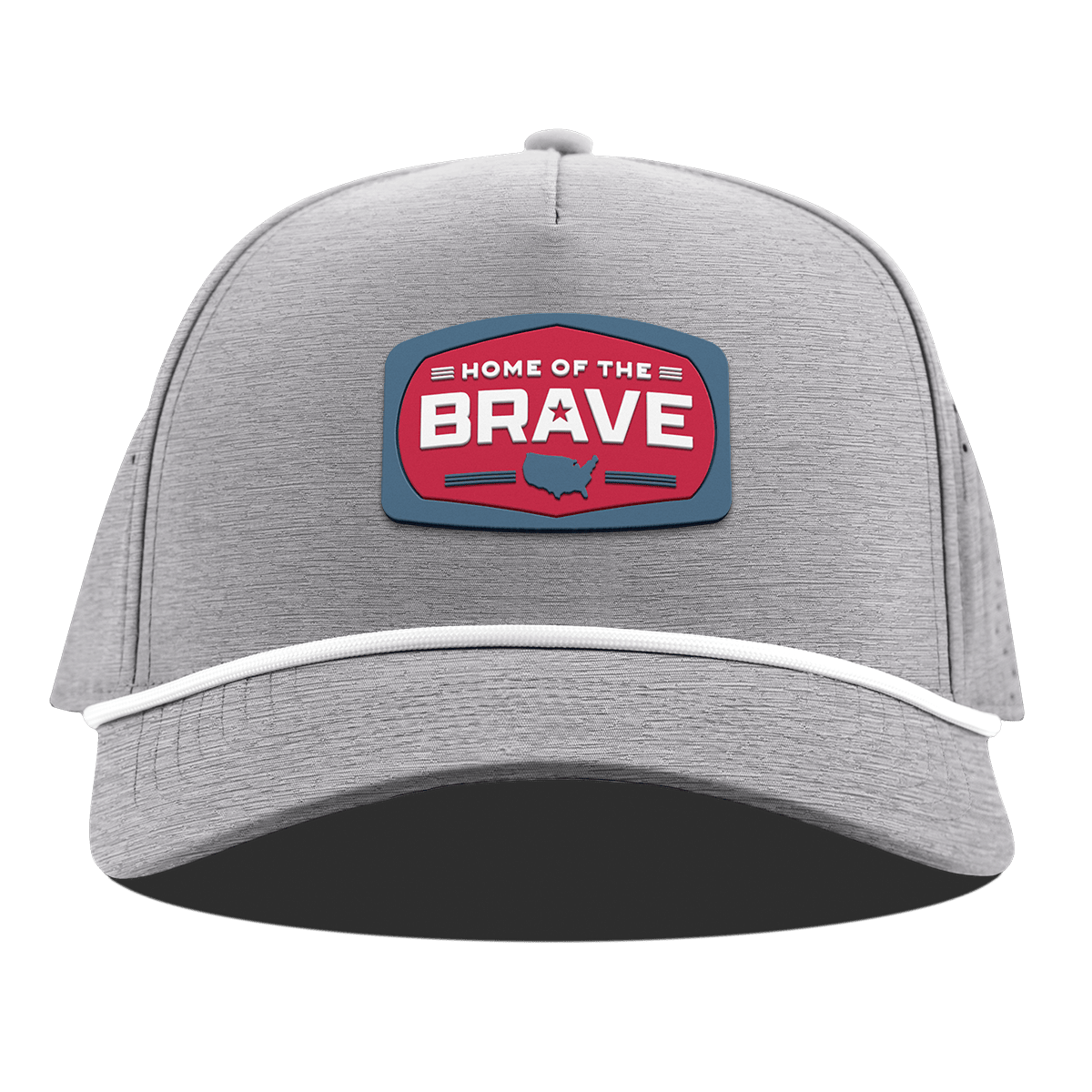Home of the Brave Curved 5 Panel Rope Heather Gray