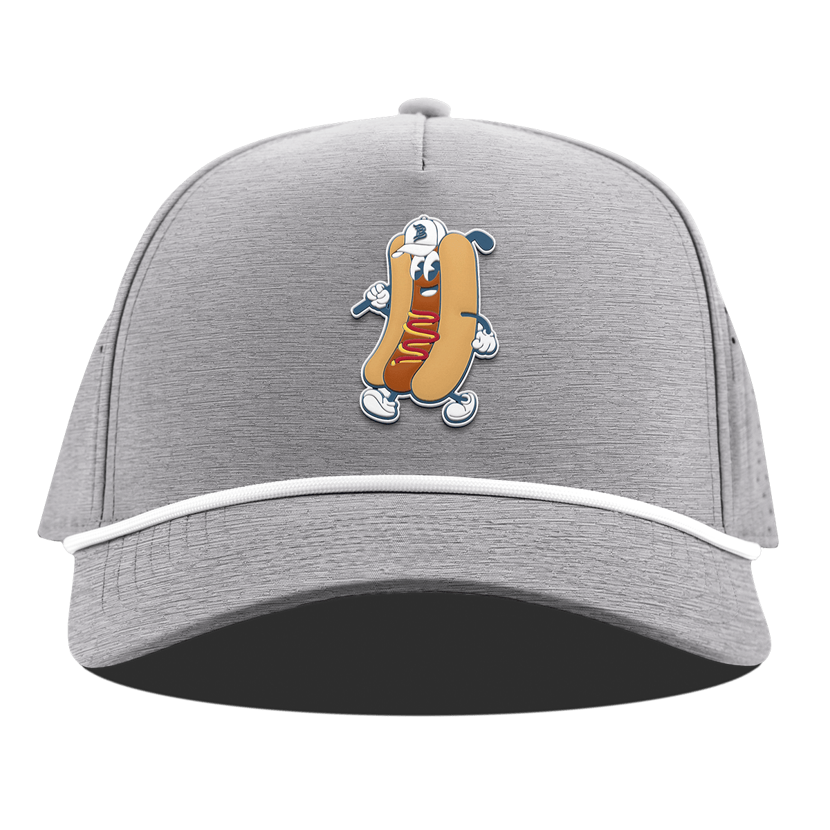 Hot Dog Buddy Curved 5 Panel Rope Heather Gray
