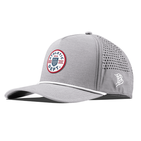 Liberty Letterman Curved 5 Panel Rope Heather Gray