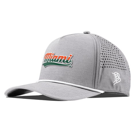 University of Miami "Miami Script" Curved 5 Panel Rope Heather Gray