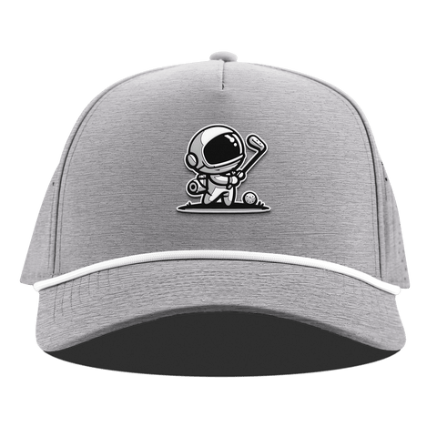 Moon Shot Curved 5 Panel Rope Heather Gray