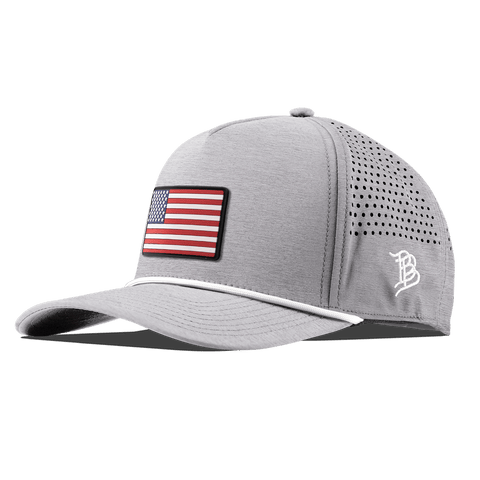 Old Glory Curved 5 Panel Rope Heather Gray