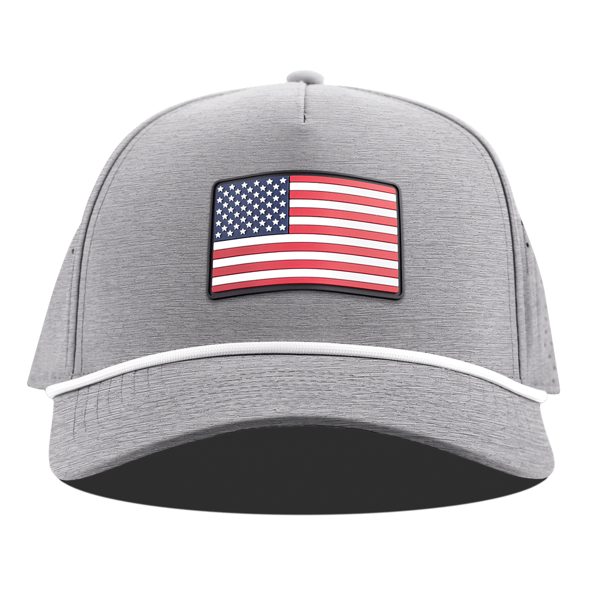 Old Glory Curved 5 Panel Rope Heather Gray