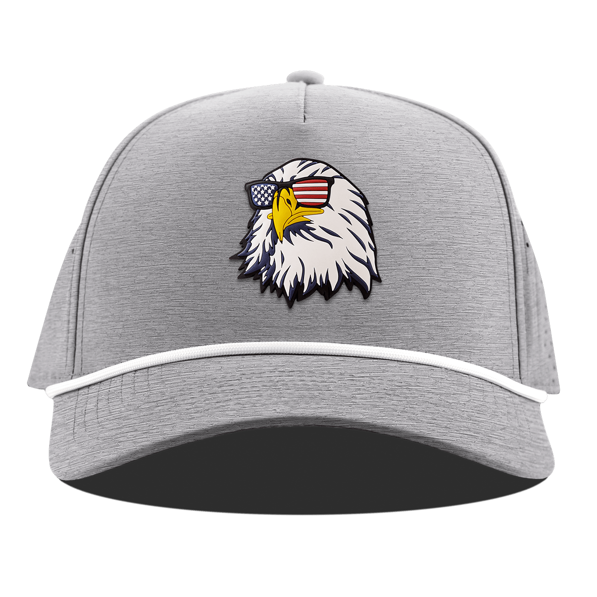 Party Eagle Curved 5 Panel Rope Heather Gray