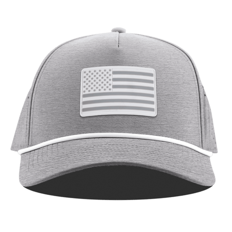 Pearl Old Glory Curved 5 Panel Rope Heather Gray