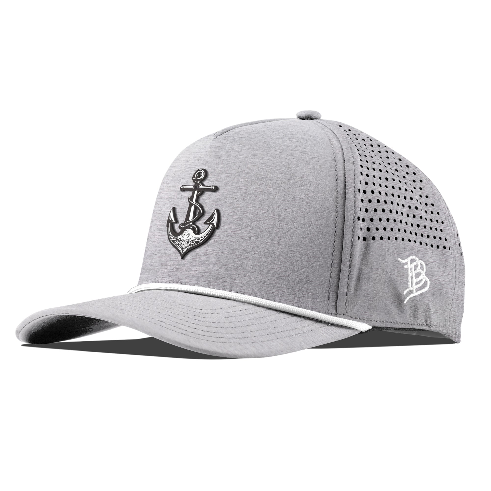 The Deeps Anchor Curved 5 Panel Rope Heather Gray