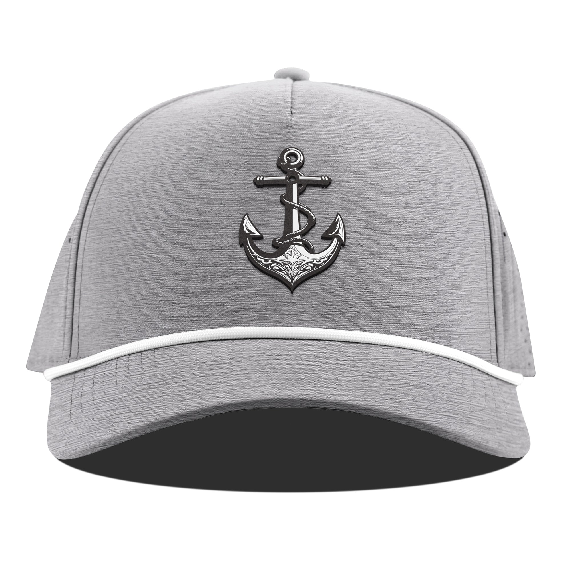 The Deeps Anchor Curved 5 Panel Rope Heather Gray