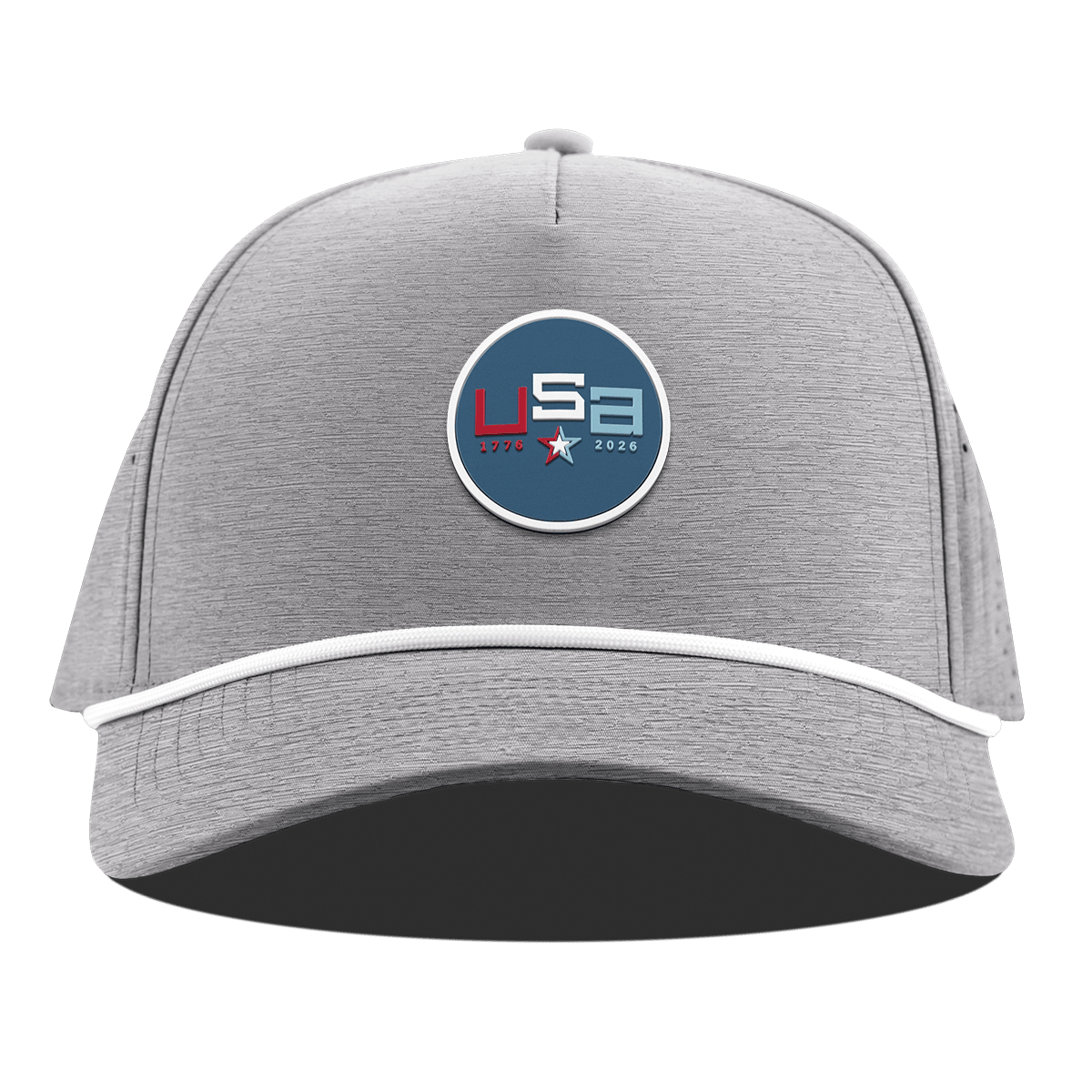 USA 250 Curved 5 Panel Rope Heather Gray