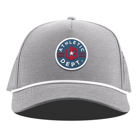 US Athletic Curved 5 Panel Rope Heather Gray